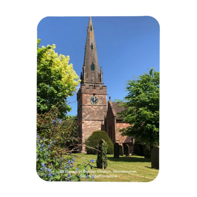 Ímã Rua Benedict Biscop Church Wombourne Staffordshire (Vertical)
