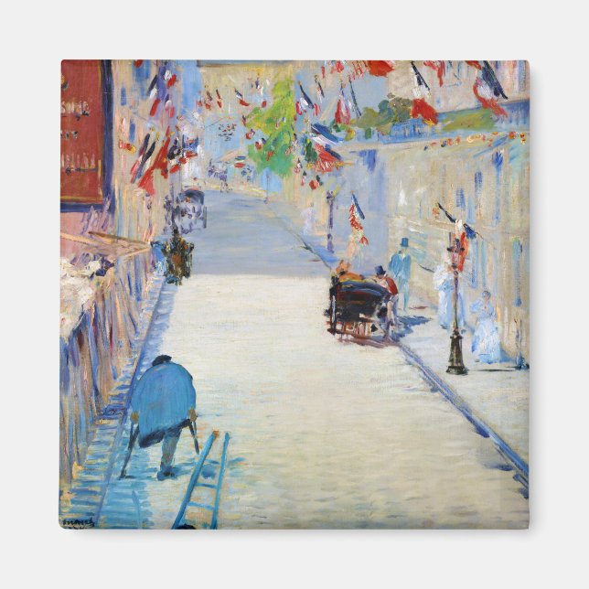 Imã Rua com Bandeiras Francesas, Manet (Frente)