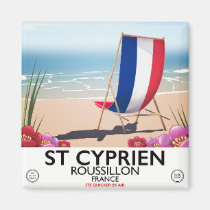 Imã Rua Cyprien, Roussillon France poster de viagens