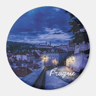 Imã Rua da noite em Praga