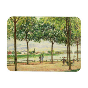 Ímã Rua de Alfred Sisley   de árvores de castanha