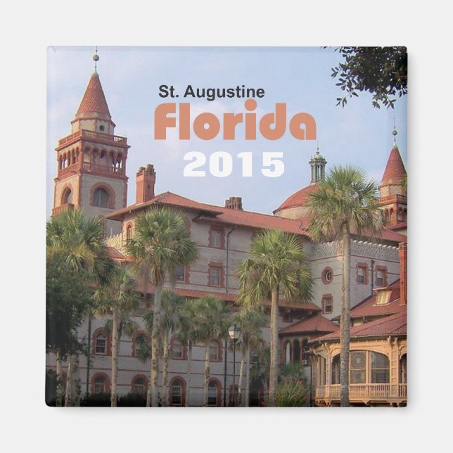 Imã Rua de Augustine Florida Viagem Magnet Change Year (Frente)