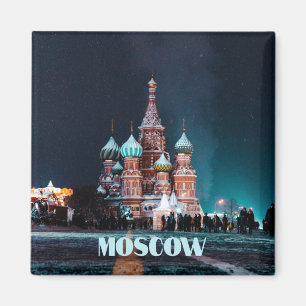 Imã Rua de Moscou Rússia. Catedral de Basil