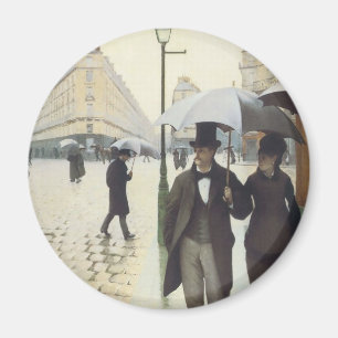 Imã Rua de Paris, dia chuvoso por Caillebotte