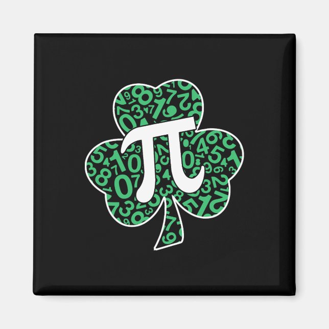 Imã Rua de Shamrock Pi Day, Dia de Patrick e Matemátic (Frente)