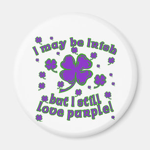 Imã Rua de Shamrock roxo. Design de Dia de Patrick