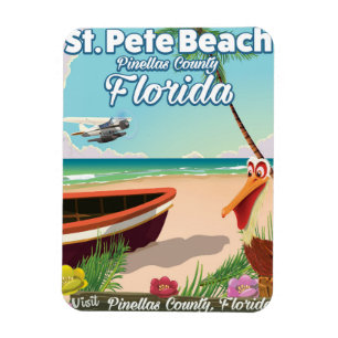 Ímã Rua de viagens vintage Pete Beach Florida