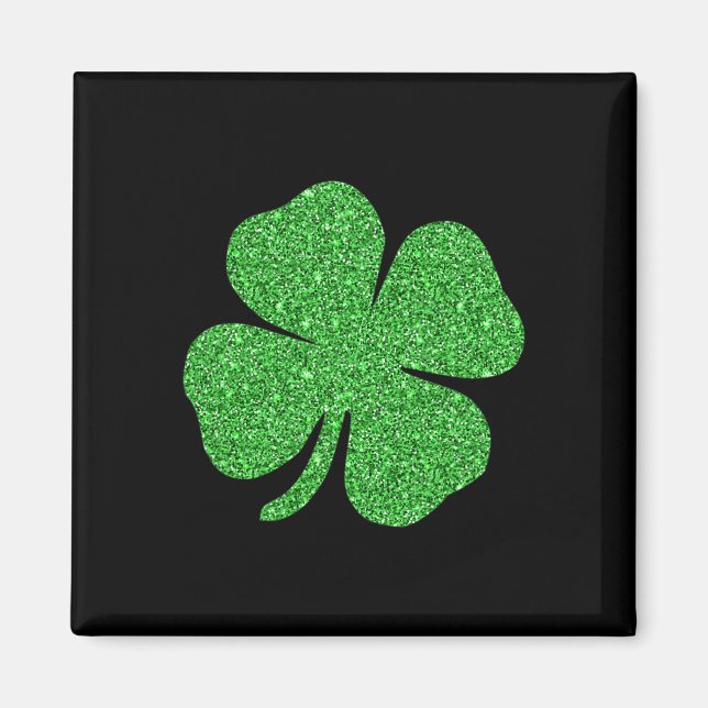 Imã Rua. Dia de Patrick Sorte Charm Green Irish Clover (Frente)