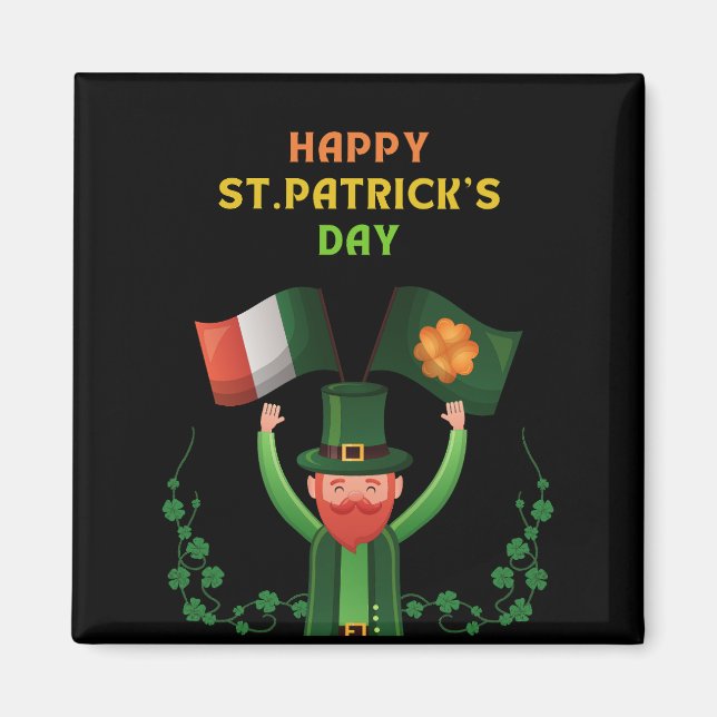 Imã Rua: Dia de Patricks - Irlandês Sortudo - Shamrock (Frente)