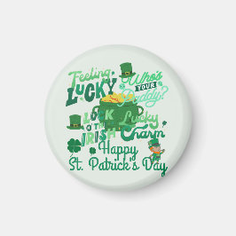 Imã Rua. Dia irlandês do Patrick, verde sortudo Shamro