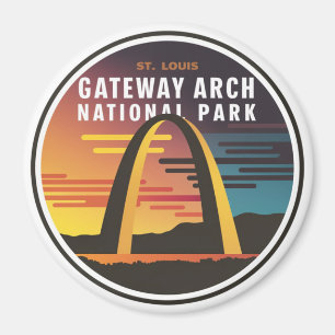 Imã Rua do Parque Nacional Gateway Arch. Louis Abstrat