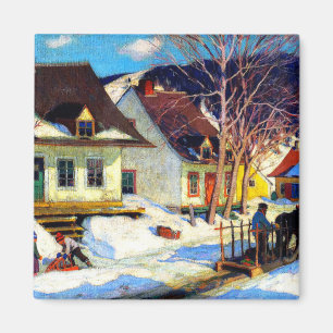 Imã Rua do Quebec - Clarence Gagnon trabalho de arte
