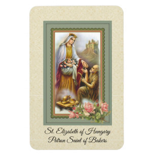 Ímã Rua Elizabeth of Hungary Patron Santo of Bakers