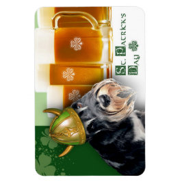 Ímã Rua engraçada de Miniatura Schnauzer. Presente no