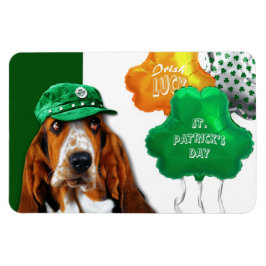 Ímã Rua Engraçado do Basset Hound. Presente no Dia de