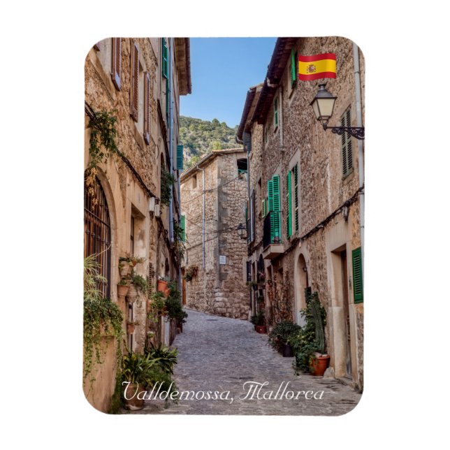 Ímã Rua estreita da aldeia de Valldemossa - Maiorca (Vertical)