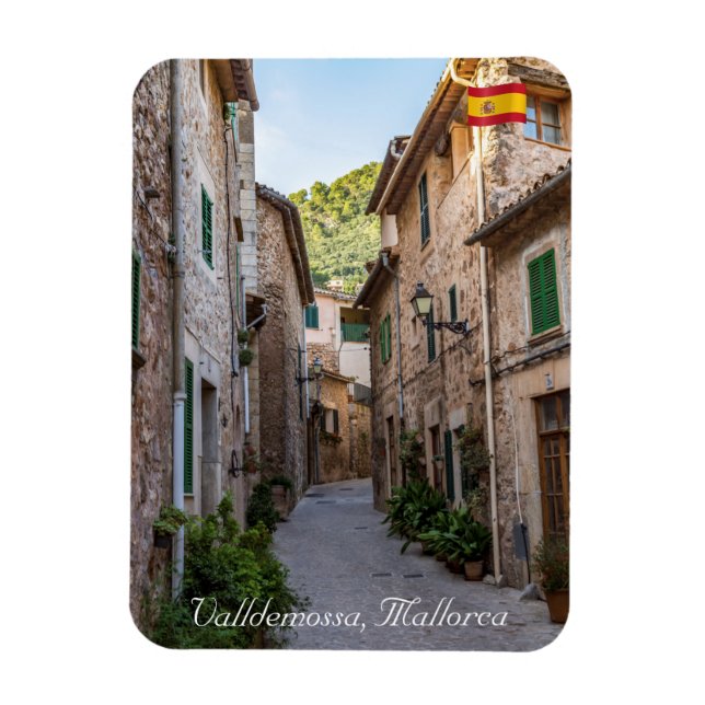 Ímã Rua estreita da aldeia de Valldemossa - Maiorca (Vertical)