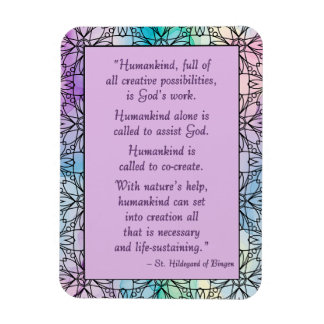 Ímã Rua: Hildegard do Bingen Quote Magnet