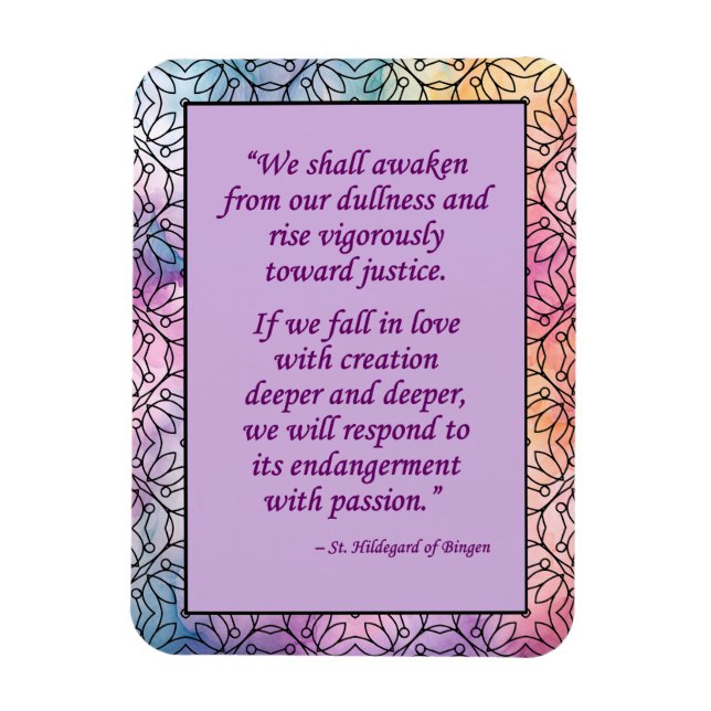Ímã Rua: Hildegard do Bingen Quote Magnet (Vertical)