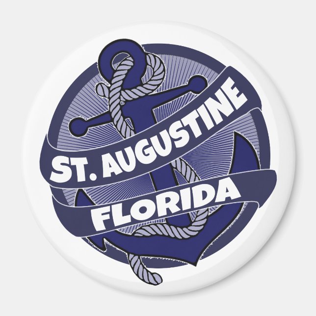 Imã Rua. Ímã de espiral da âncora de Augustine Florida (Frente)