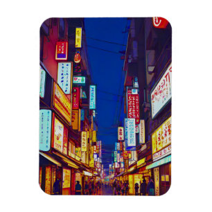 Ímã Rua Japonesa à Noite