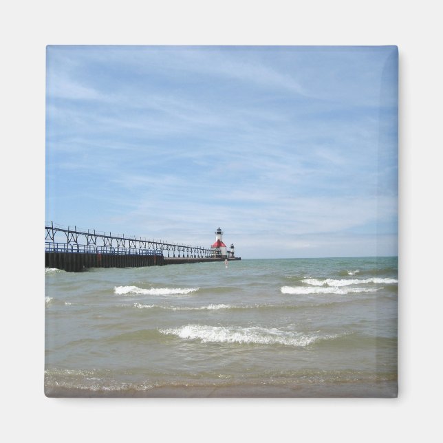 Imã Rua Joseph Michigan Lighthouse Magnet (Frente)