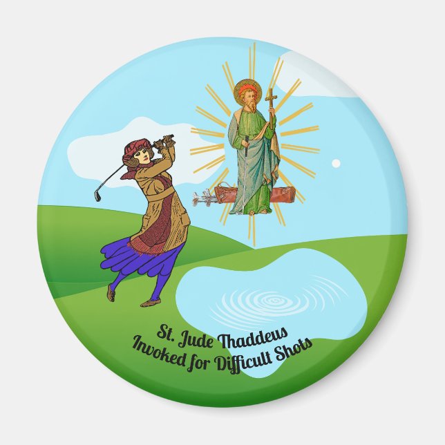 Imã Rua Jude Thaddeus & Intrepid Mulher Golfer (Frente)