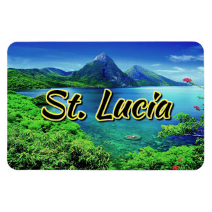Ímã Rua. Lucia The Pitons