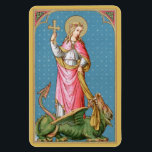 Ímã Rua. Margaret de Antioch (SAU 038)<br><div class="desc">De acordo com a tradição, Ruas. Margaret (ou Rua Marina, o mártir Excelente) estabeleceu sua vida para Cristo durante a perseguição de Dioclecio no início do século IV. Apesar de famosa mártir virgem, ironicamente ela é santo paternalista de mães e mulheres esperadas no trabalho de parto. O diabo, a coberto...</div>