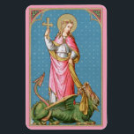 Ímã Rua. Margaret de Antioch (SAU 038)<br><div class="desc">De acordo com a tradição, Ruas. Margaret (ou Rua Marina, o mártir Excelente) estabeleceu sua vida para Cristo durante a perseguição de Dioclecio no início do século IV. Apesar de famosa mártir virgem, ironicamente ela é santo paternalista de mães e mulheres esperadas no trabalho de parto. O diabo, a coberto...</div>