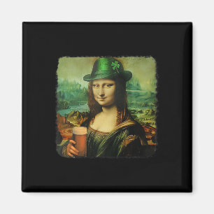 Imã Rua Mona Lisa Engraçada. Dia dos Patricks Shamrock