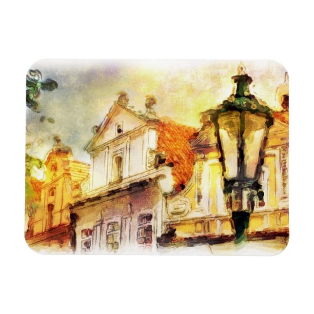 Ímã Rua na antiga parte de praga (Horizontal)