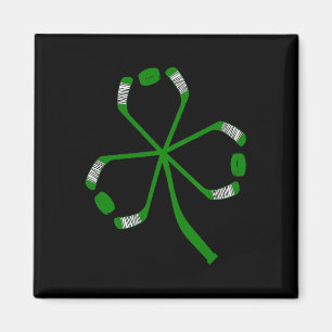Imã Rua Patrick Day Ice Hockey Sticks Shamrock Green C