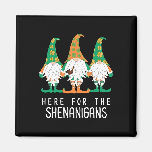 Imã Rua Patrick Gnome Irish Day Shenanigan Leprechaun  (Frente)