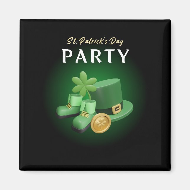 Imã Rua. Patricks Day Lucky Irish - Engraçado Lucky Ir (Frente)