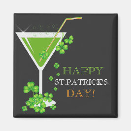 Imã Rua.Patricks Day Shamrock Cocktail Magnet