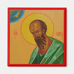 Imã Rua Paul the Apostle Orthodox Icon Magnet