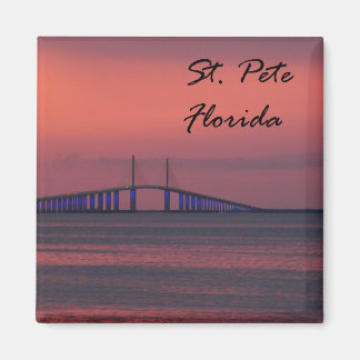 Imã Rua Pete Florida Sunshine Skyway Bridge Sunset
