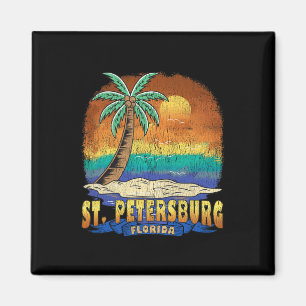 Imã Rua: Petersburg Flórida Vintage Afetou Souvenir
