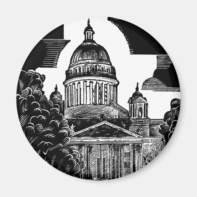 Imã RUA PETERSBURG - Magnet Catedral de Isaac, Rua (Frente)