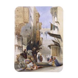 Ímã Rua que conduz ao EL Azhar, o Cairo grande, bar.