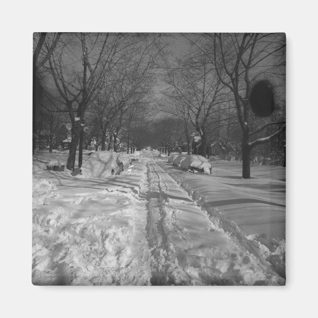 Imã Rua residencial de neve (Frente)