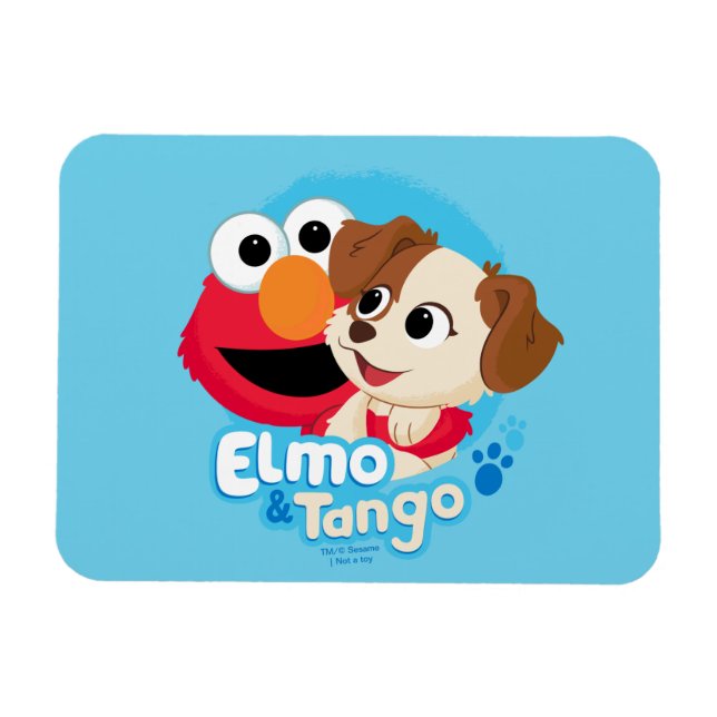 Ímã Rua Sésamo | Crachá Elmo & Tango (Horizontal)