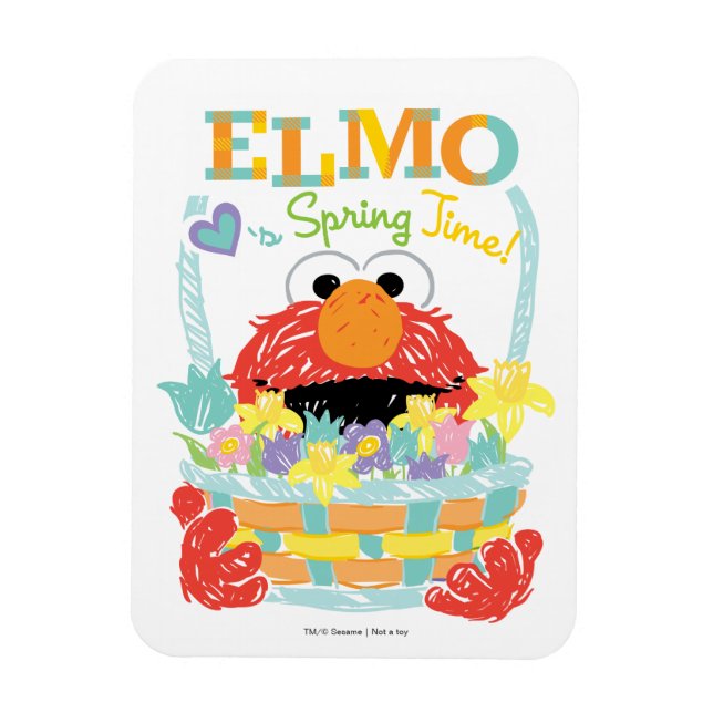 Ímã Rua Sésamo - Elmo | PRIMAVERA (Vertical)