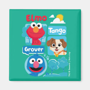 Imã Rua Sésamo   Elmo, Tango e Grover Park Graphic