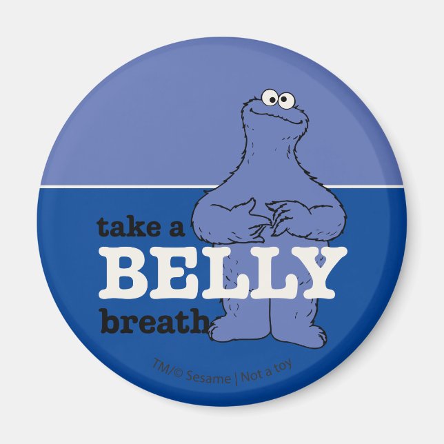 Imã Rua Sésamo | Monstro Do Biscoito Respirar (Frente)