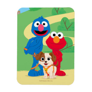 Ímã Rua Sésamo Tango Com Grover E Elmo