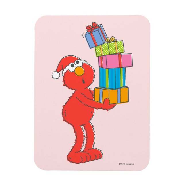 Ímã Rua Sésamo | Vintage Elmo e Presentes (Vertical)