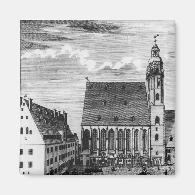 Imã Rua. Thomas Church e School em Leipzig, 1723 (Frente)