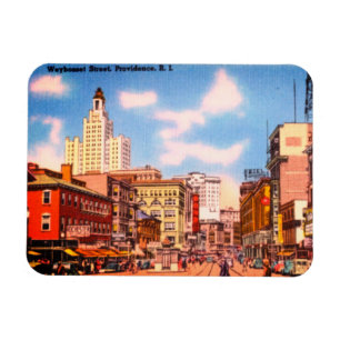 Ímã Rua Weybosset, Providence, Foto Vintage RI